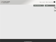 Tablet Screenshot of concordehotelsresorts.com